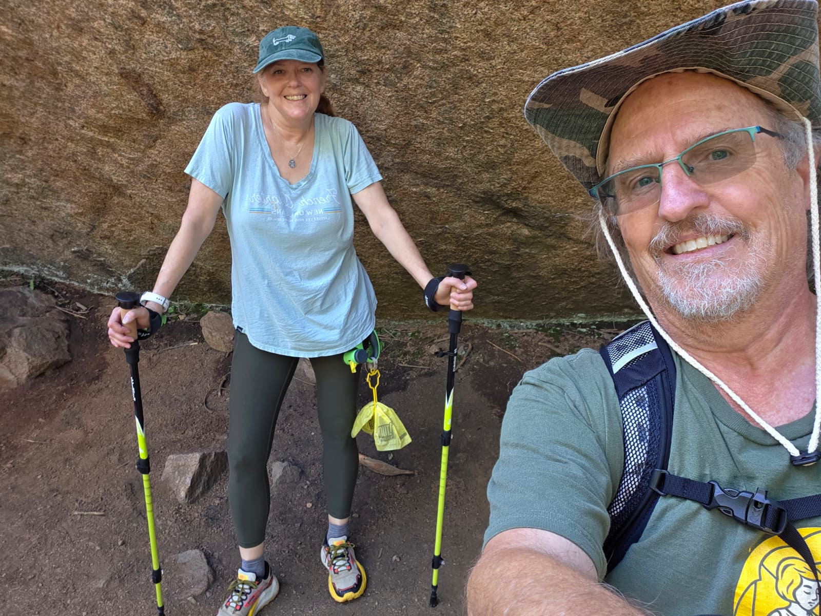 Tina and Jeb hiking